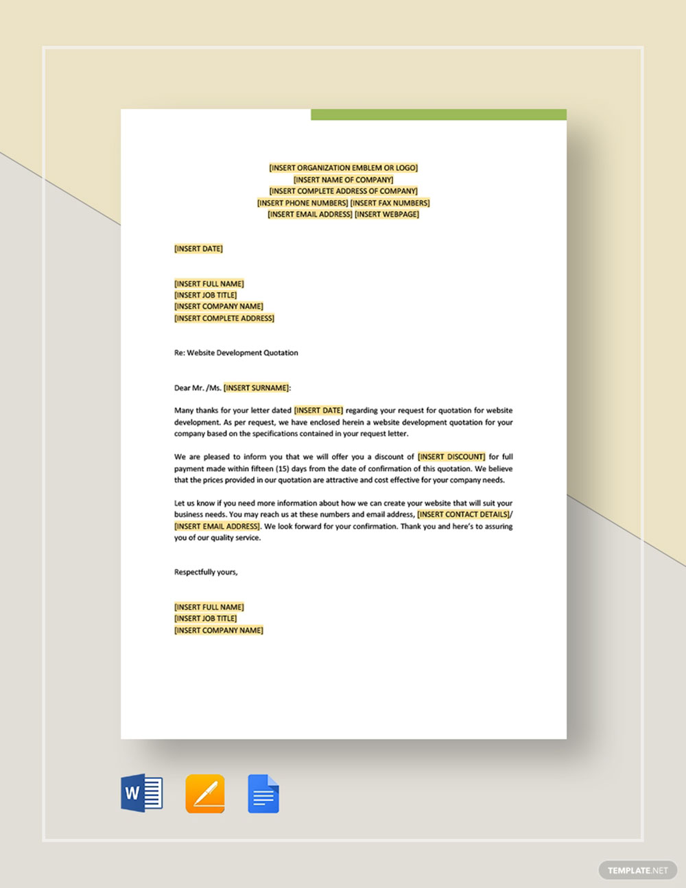 web design quote